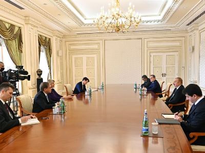 Aliyev and Karen Donfried discuss normalization of relations between Azerbaijan and Armenia