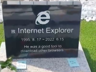 Կորեայում գերեզմանաքար են տեղադրել Internet Explorer դիտարկչի համար