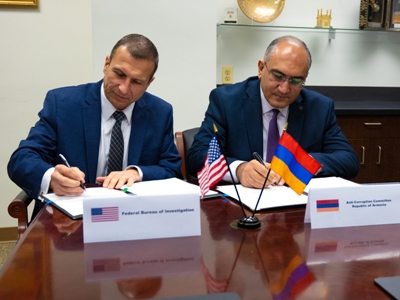 Համագործակցության հուշագիր է ստորագրվել ՀՀ հակակոռուպցիոն կոմիտեի և ԱՄՆ հետաքննությունների դաշնային բյուրոյի միջև