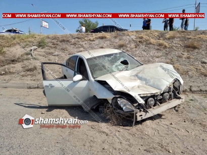 Արմավիրում բախվել են  Nissan Versa-ն ու Nissan Teana-ն․ վերջինս կոտրել է կամրջի ճաղավանդակներն ու հայտնվել կամրջի տակ