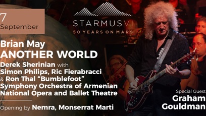 Брайан Мэй посетит Ереван для участия в международном фестивале STARMUS VI