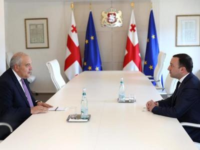 Դեսպան Ռուբեն Սադոյանը հրաժեշտի հանդիպում ունեցավ Իրակլի Ղարիբաշվիլիի հետ