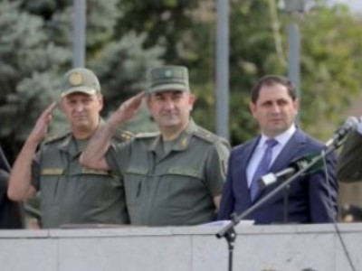 While being charged, Jalal Harutyunyan participated in event with Minister of Defense