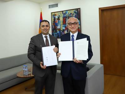 Դիվանագիտական հարաբերությունների 30-ամյակի առթիվ փոխնախարարն ու Ճապոնիայի դեսպանը շնորհավորական նամակներով են փոխանակվել