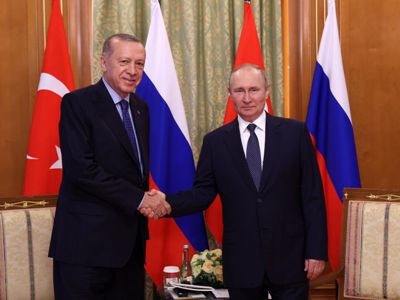 Путин и Эрдоган кратко пообщались на ногах на полях саммита ШОС в Самарканде