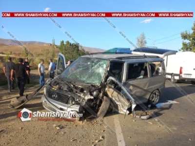 Լոռիում բախվել են Mercedes Vito-ն ու Kia Sorento-ն. կա 6 վիրավոր. shamshyan.com