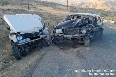 Վայք-Ազատեկ ճանապարհին բախվել են «ՎԱԶ-2121»-ը և «ԳԱԶ-3110»-ը․ ճանապարհը փակվել է. 6 մարդ հոսպիտալացվել է