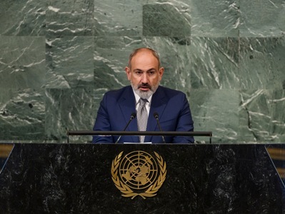 PM Pashinyan at UN, addresses Azerbaijan president: Could you show map of Armenia that you recognize?