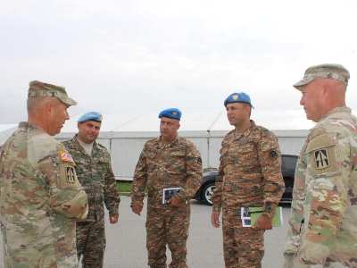 Armenian peacekeepers participate in international military exercise