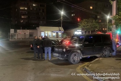 Գայի պողոտայում բախվել են «Mercedes-Benz G500»-ը և «Lada Priora»-ն․ կա վիրավոր