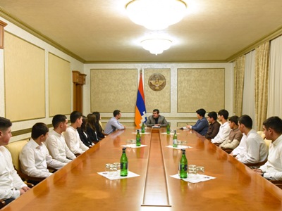 Արցախի նախագահն ընդունել է Կիոկուշին կարատեի Եվրոպայի 35-րդ առաջնությանը մասնակցած արցախցի մարզիկներին