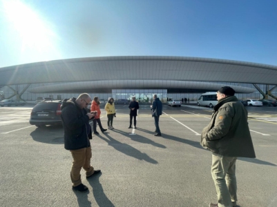 Azerbaijan organizes tour of Karabakh occupied region’s airport for some Ukraine reporters (PHOTOS)