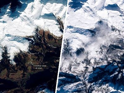 Scientists show what Alps look like from space after abnormal heatwave in Europe