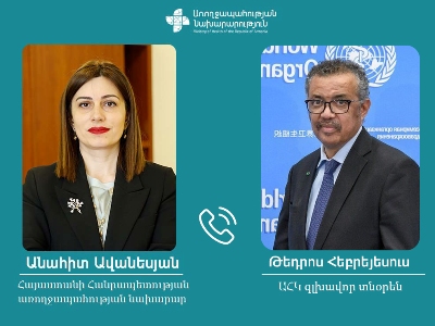 Armenia health minister briefs WHO chief on situation in Karabakh, Ghebreyesus expresses concern