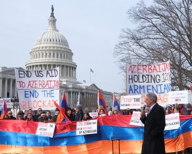 Congressman Frank Pallone joins American Armenians’ protest against Lachin corridor closure by Azerbaijan