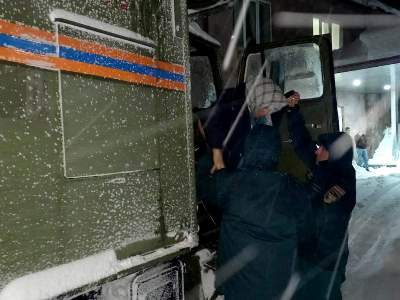 Փրկարարները հղի կնոջը տեղափոխել են Ապարան քաղաքի ԲԿ