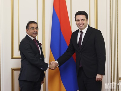 Legislature speaker to Indian diplomat: Armenia lauds friendly relations with India
