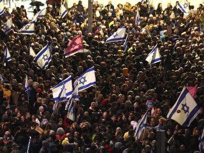 В Иерусалиме проходит массовый протест против реформы юридической системы