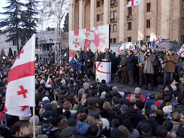 Грузинская оппозиция на митинге в Тбилиси предъявила властям два требования