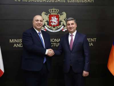 Գնել Սանոսյանը վրացի գործընկերոջ հետ քննարկել է ճանապարհաշինության և ենթակառուցվածքների զարգացման հարցեր