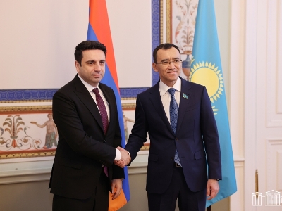 Armenia parliament speaker expresses concern to Ashimbayev regarding Kazakhstan collaboration with Azerbaijan