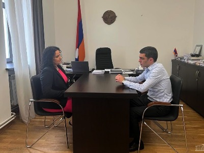 Արցախի ԱԳ նախարարը բարերար Աննա Աստվածատուրյան-Թերքոթի հետ քննարկել է Արցախում հումանիտար խնդիրները