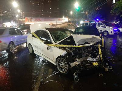 Major road accident in Yerevan