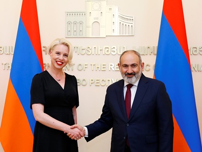Armenia PM receives delegation led by Slovenia parliament speaker