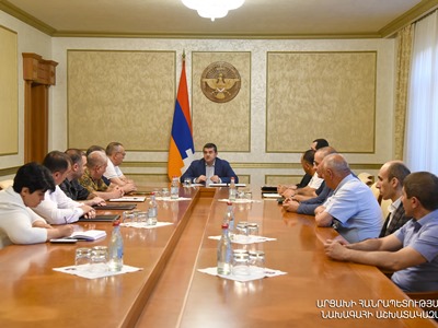 President Araik Harutyunyan held a meeting. increasing humanitarian problems as a result of blockade were discussed