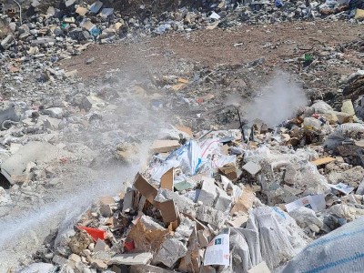 На городской свалке Еревана вновь вспыхнул пожар