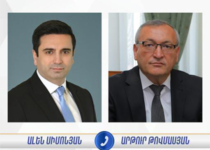 Ալեն Սիմոնյանը հեռախոսազրույց է ունեցել Արցախի Ազգային ժողովի նախագահի հետ