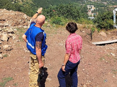 Estonia ambassador to Armenia joins EU civilian monitoring mission patrol