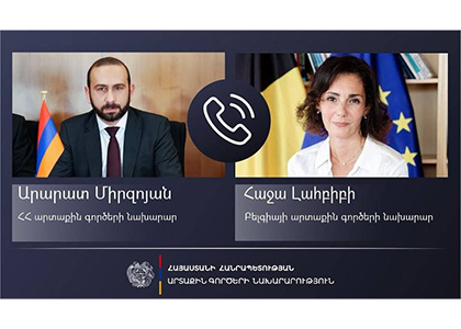Armenia FM has phone call with Belgian counterpart