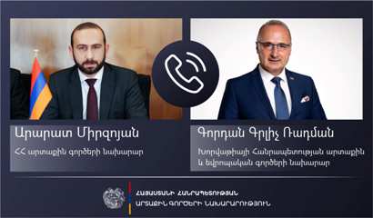 Armenia FM to Croatia colleague: Azerbaijan undermines political process by aggravating situation in Karabakh