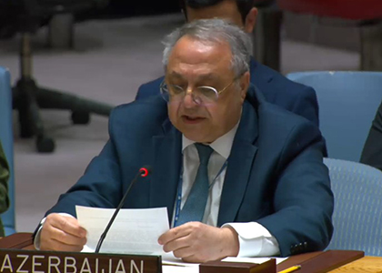 Azerbaijan representative speaks at UN Security Council, accuses Armenia