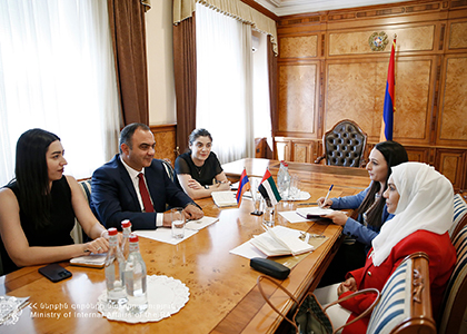 ՆԳ նախարարն ԱՄԷ դեսպանի հետ քննարկվել է համագործակցության խորացման վերաբերյալ հարցեր
