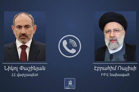Iran gives new details on President Raisi, Armenia PM phone call