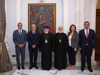 Ամենայն Հայոց Կաթողիկոսն ընդունել է Իտալիայի նախկին վարչապետին, ներկայացրել իրավիճակը սահմանին եւ Արցախում
