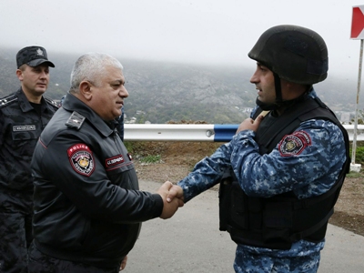 ՆԳՆ ոստիկանության պետն ու ՈԶ հրամանատարն այցելել են Սյունիքի մարզ
