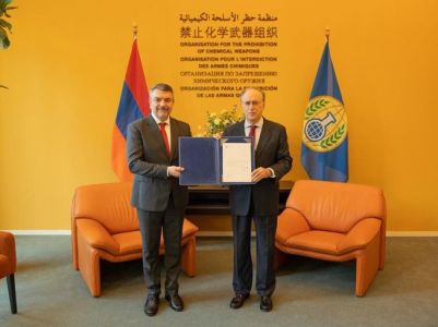 Քիմիական զենքի արգելման կազմակերպությունում ՀՀ ներկայացուցիչն իր հավատարմագրման նամակն է հանձնել գլխավոր տնօրենին