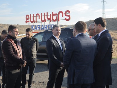 Սանոսյանը ծանոթացել է պետբյուջեի միջոցներով Արմավիրի մարզում իրականացվող ճանապարհաշինական աշխատանքներին