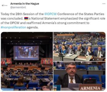 Армения подтвердила свою приверженность программе нераспространения химического оружия