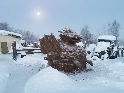 В России слепили символ 2024 года из навоза