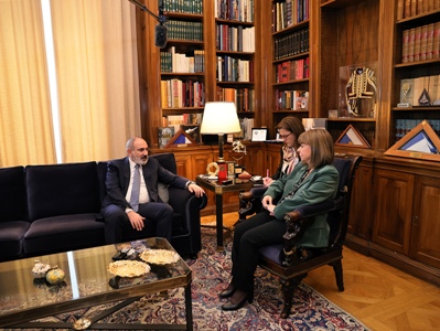 Greece president to Armenia PM: We unequivocally condemn use of force, support negotiation process with Azerbaijan