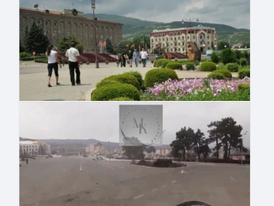 Azerbaijani vandals destroy sculptures at Renaissance Square of occupied Karabakh capital Stepanakert (PHOTOS)