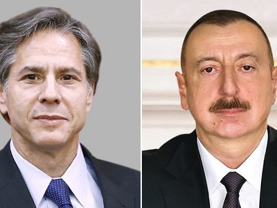 Алиев пожаловался Блинкену на неинклюзивный характер встречи США-ЕС-Армения