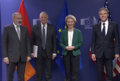 Pashinyan-Blinken-von der Leyen meeting underway in Brussels