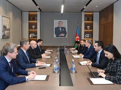 Bayramov at a meeting with Shvydkoy, says "positive progress" in relations between Armenia and Azerbaijan