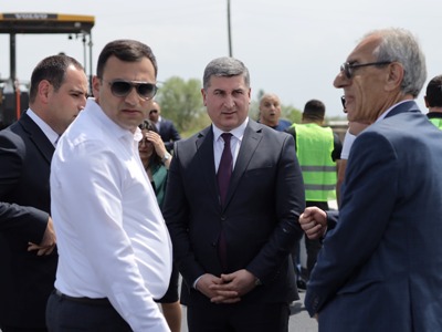 ՏԿԵ նախարարը Արմավիրի մարզում հետևել է ճանապարհաշինական աշխատանքների ընթացքին