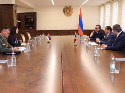 Armenia's Papikyan, Serbia envoy discuss defense cooperation between their countries (PHOTOS)
